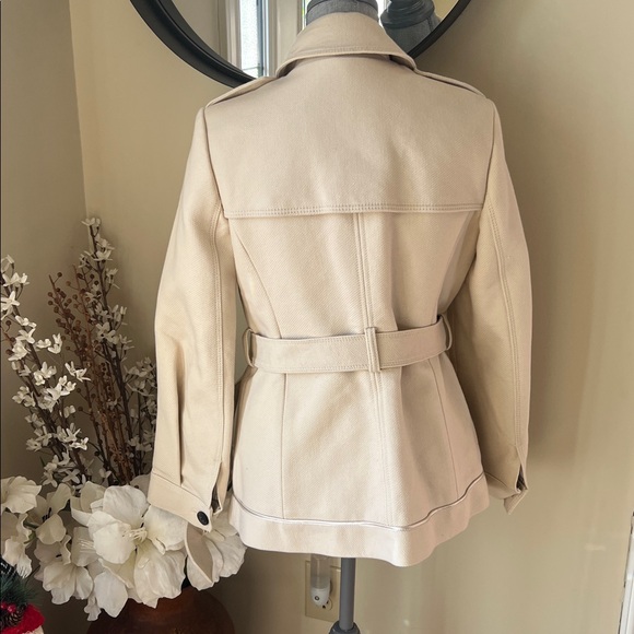Banana Republic Cream Pea Coat.  Size Small - Picture 3 of 6